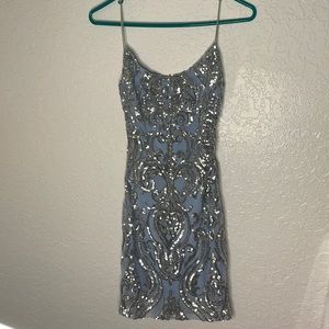 Beautiful blue Windsor dress